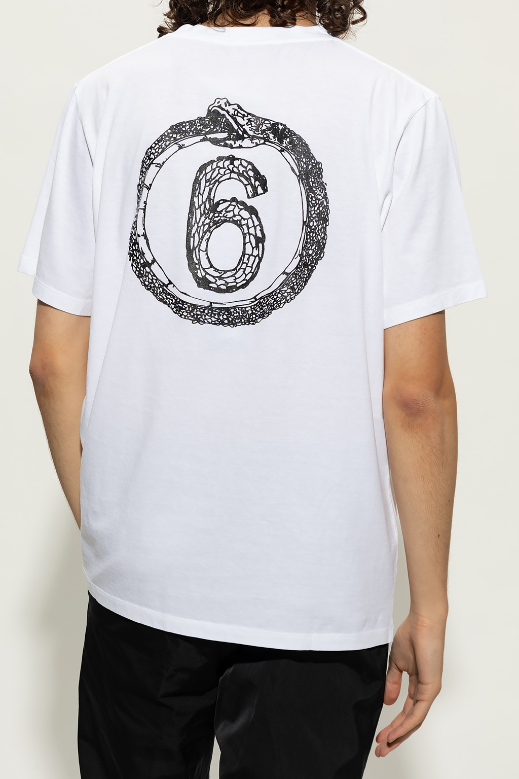MM6 Maison Margiela Logo print T-shirt - Black